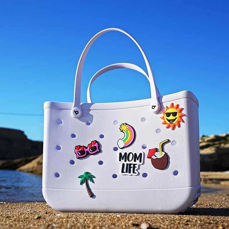 Beach Escape EVA Tote Bag in White - Extra Large - Koda Store - Free Shipping