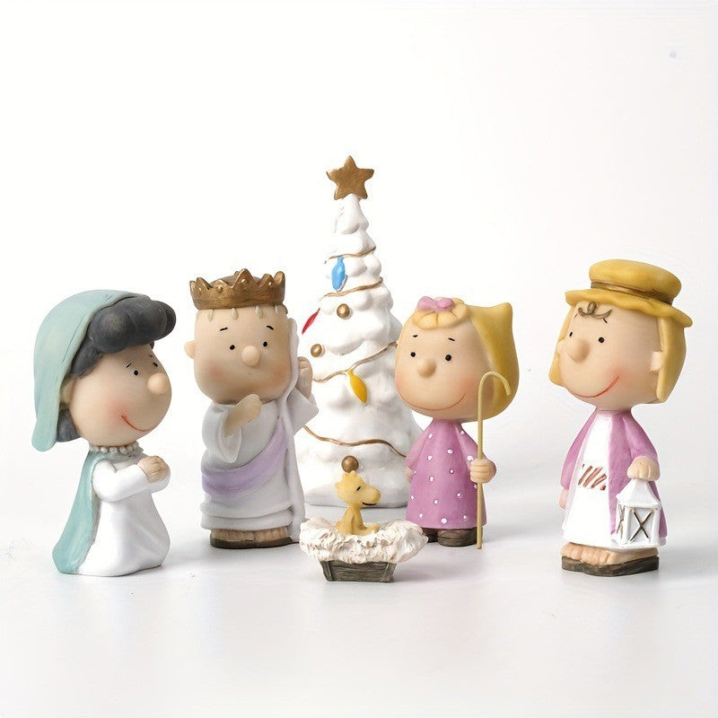 Peanuts Christmas Nativity Set of 6 Resin Figures - Koda Fashion & Decor - Free Shipping