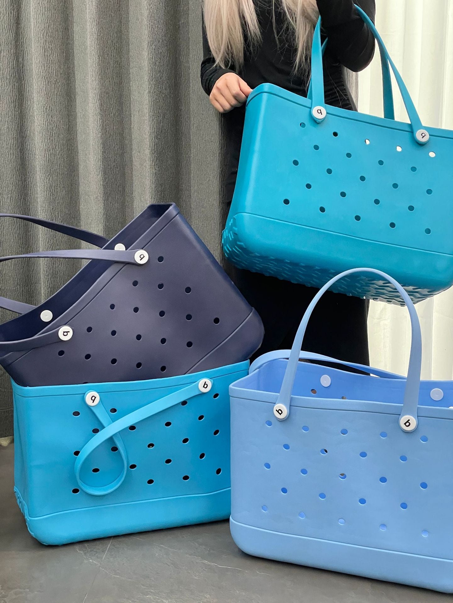 Beach Escape EVA Tote Bag in Turquoise - Extra Large - Koda Store - Free Shipping