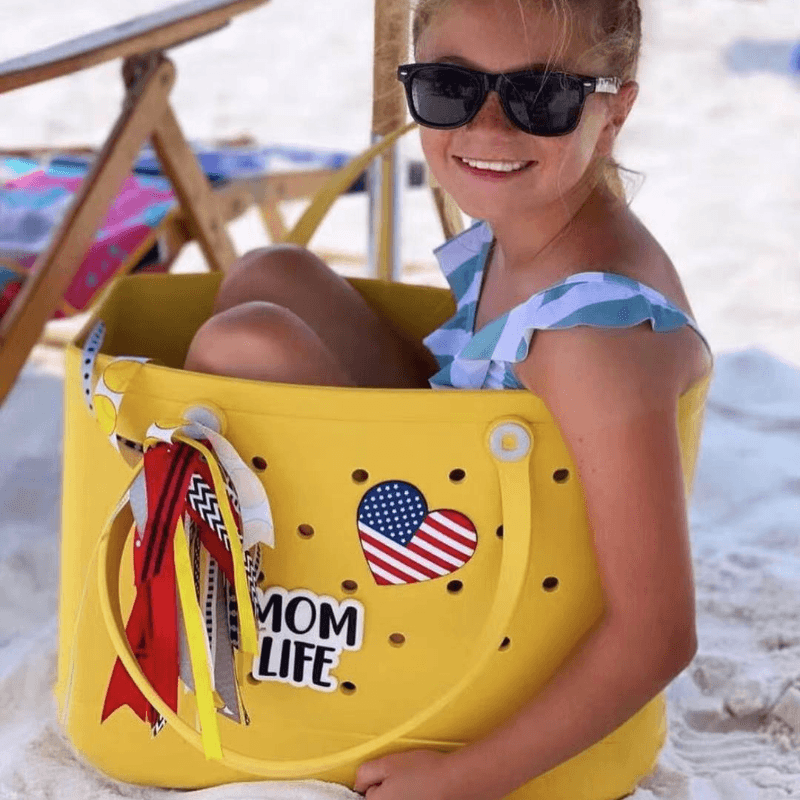 Beach Escape EVA Tote Bag in Yellow - Extra Large - Koda Store - Free Shipping