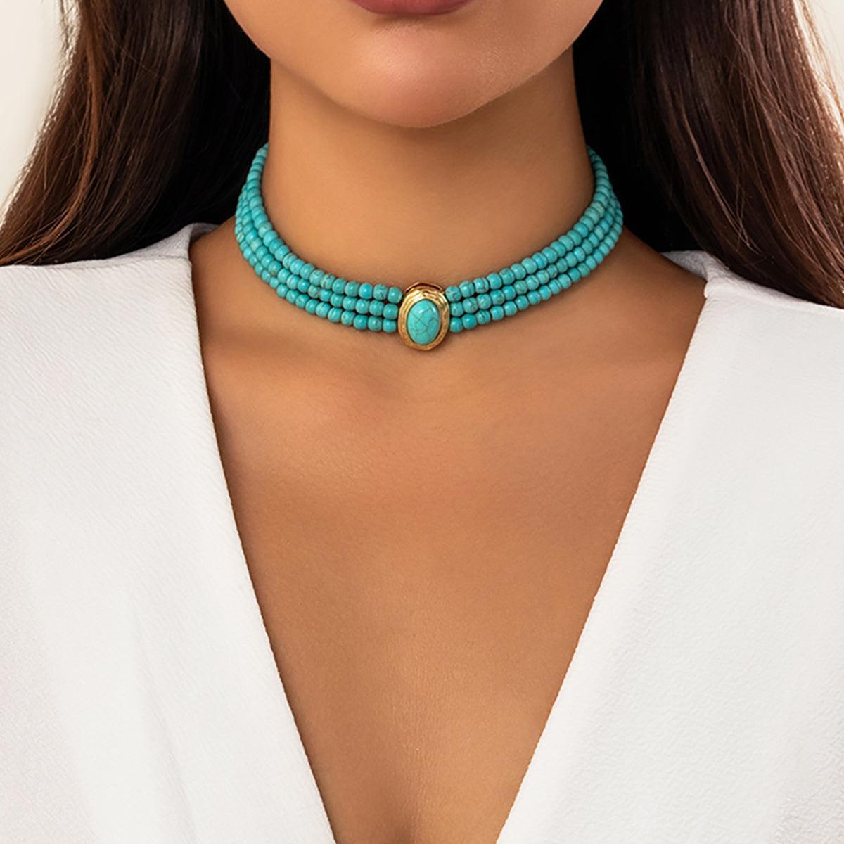 Turquoise Terra Choker - Koda Store - Free Shipping