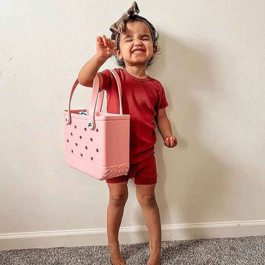 Beach Escape EVA Tote Bag in Pink - Mini - Koda Store - Free Shipping