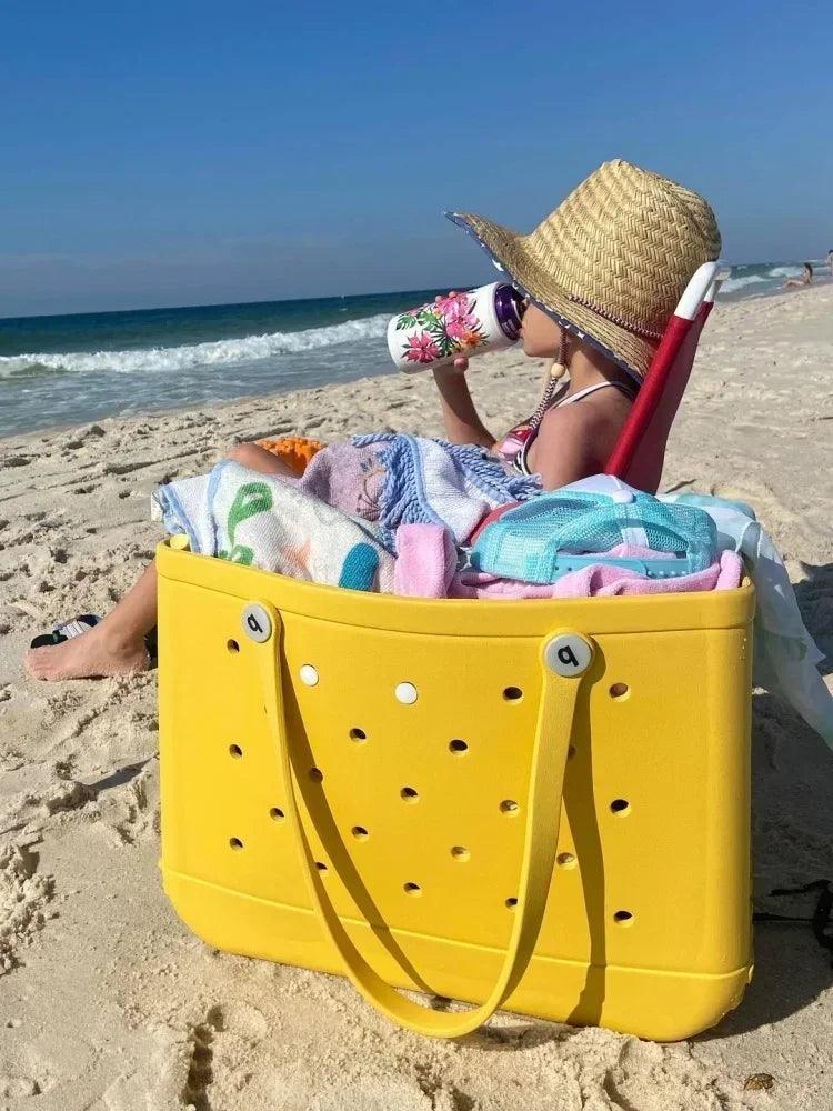 Beach Escape EVA Tote Bag in Yellow - Extra Large - Koda Store - Free Shipping