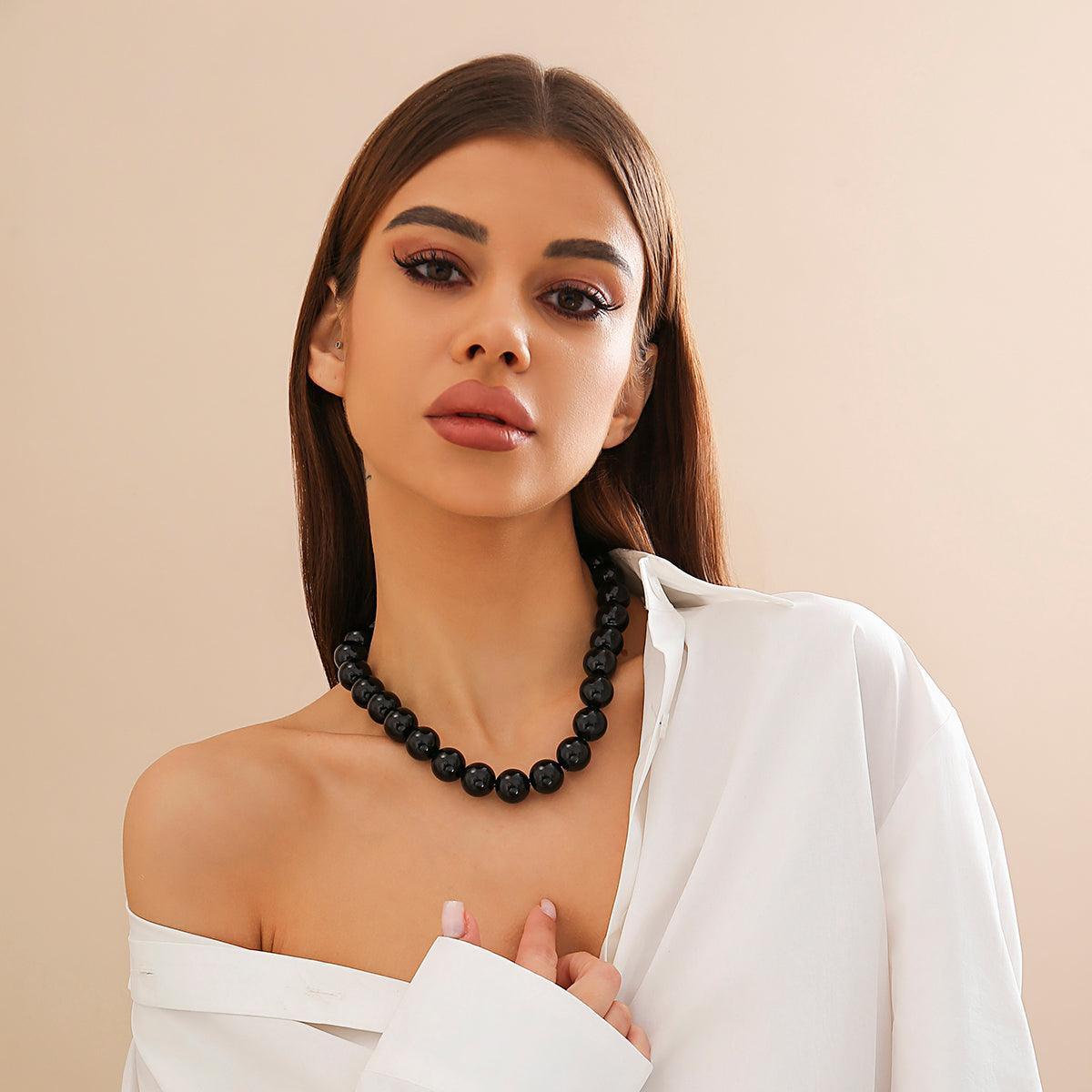 Margot Beaded Necklace- Black - Koda Fashion & Decor - Free Shipping