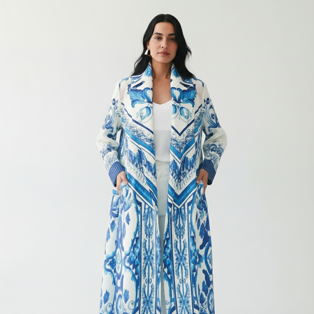 Azure Drift Maxi Coat - Koda Store - Free Shipping