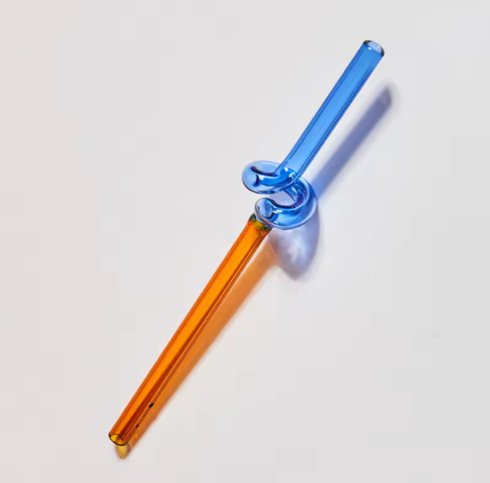 Topsy Turvy Coloured Glass Straw - Koda Store - Free Shipping