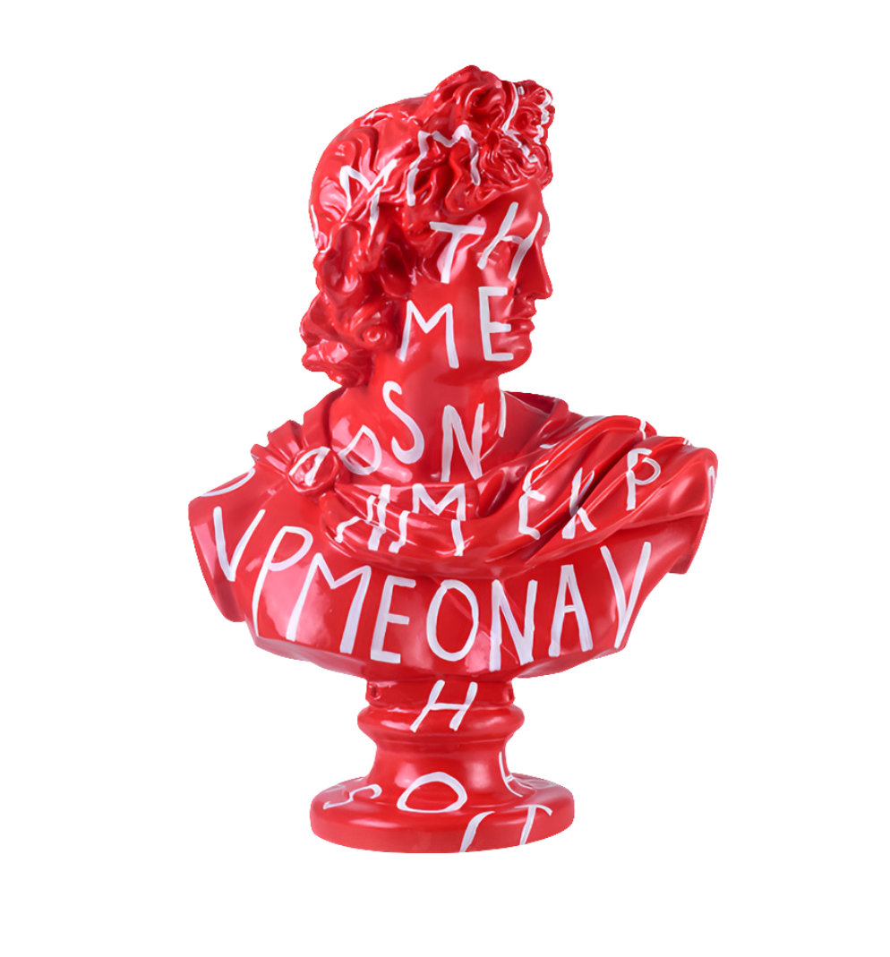 Apollo Bust Statue - Pop Art Blue Graffiti Series - Koda Store - Free Shipping