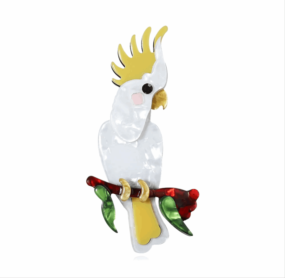 Hello Cocky! Cockatoo Brooch - Koda Store - Free Shipping