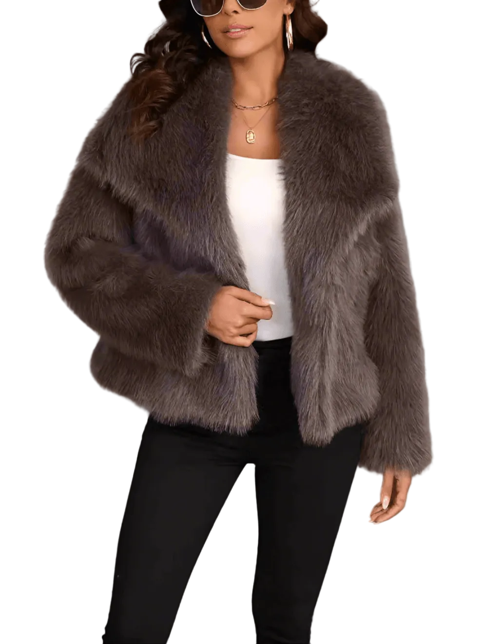 Alpine Plush Oversized Coat - Faux Fur Frost Fashion - Koda Store - Free Shipping