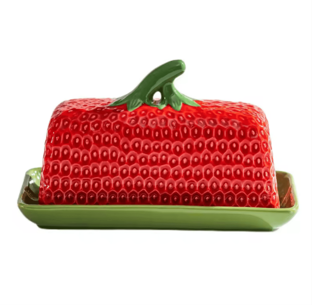 Strawberry Red Butter Dish - Koda Store - Free Shipping