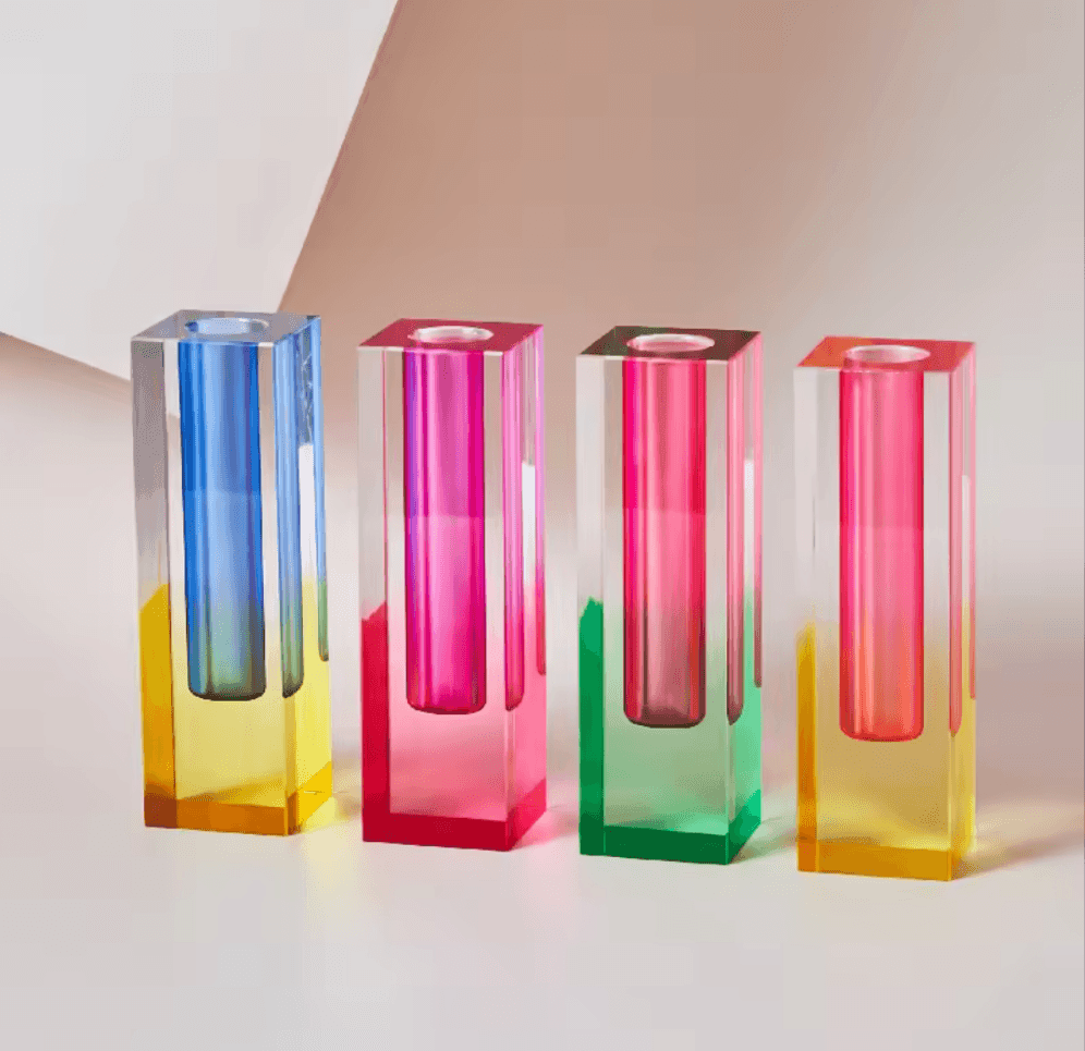Modern Prism Iridescent Pillar Vase - Koda Store - Free Shipping