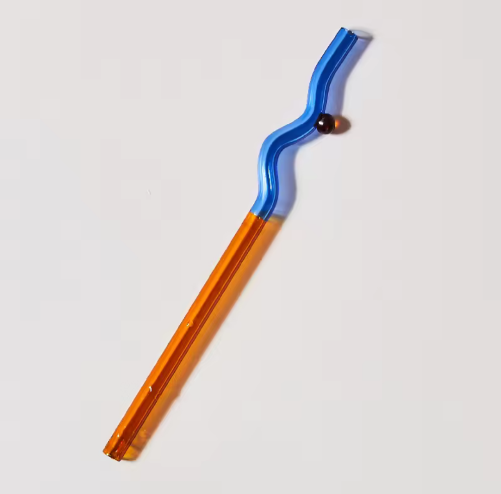 Topsy Turvy Coloured Glass Straw - Koda Store - Free Shipping