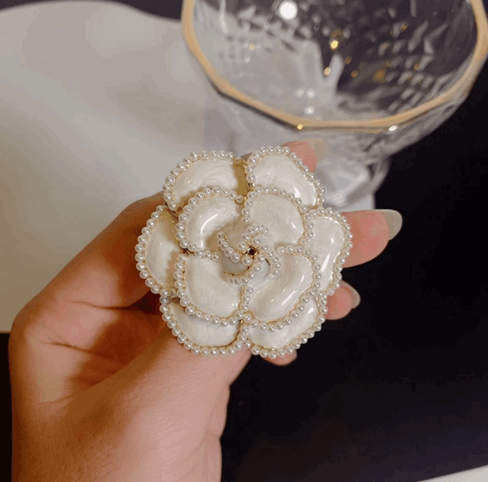 Camellia Flower Pearl Brooch - Koda Fashion & Decor - Free Shipping