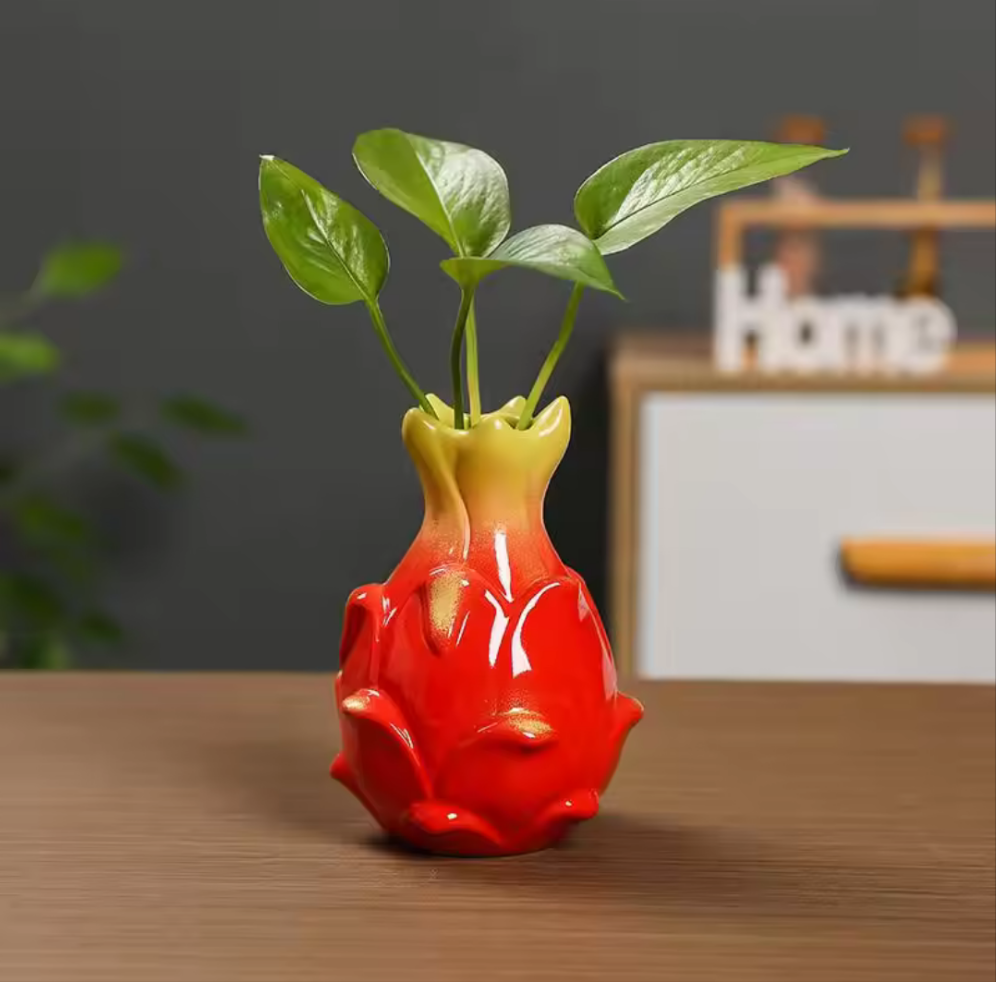Dragon Fruit Ceramic Table Vase | Cultivated Charm For Your Closet & Crib | Free Global Shipping & 30 Day Returns | Women's apparel, jewellery, bags, eclectic home decor & gifting | Checkout Securely with Afterpay & PayPal.