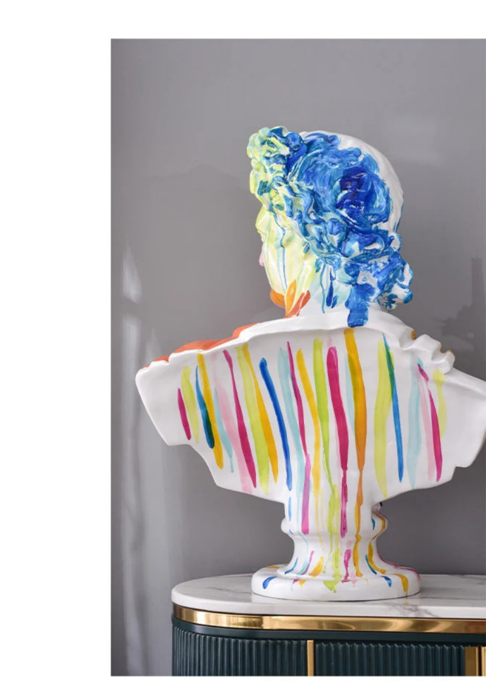 Apollo Bust Statue - Pop Art Multicoloured Graffiti Series