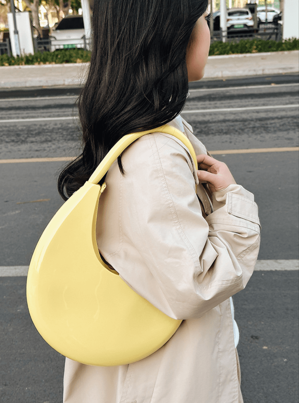 Silica Gel Shoulder Bag - Pale Yellow - Koda Fashion & Decor - Free Shipping