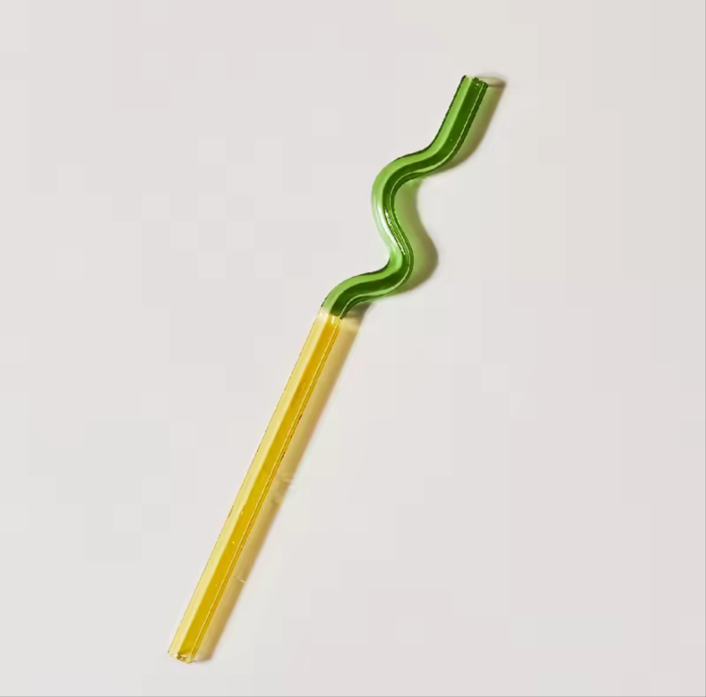 Topsy Turvy Coloured Glass Straw - Koda Store - Free Shipping
