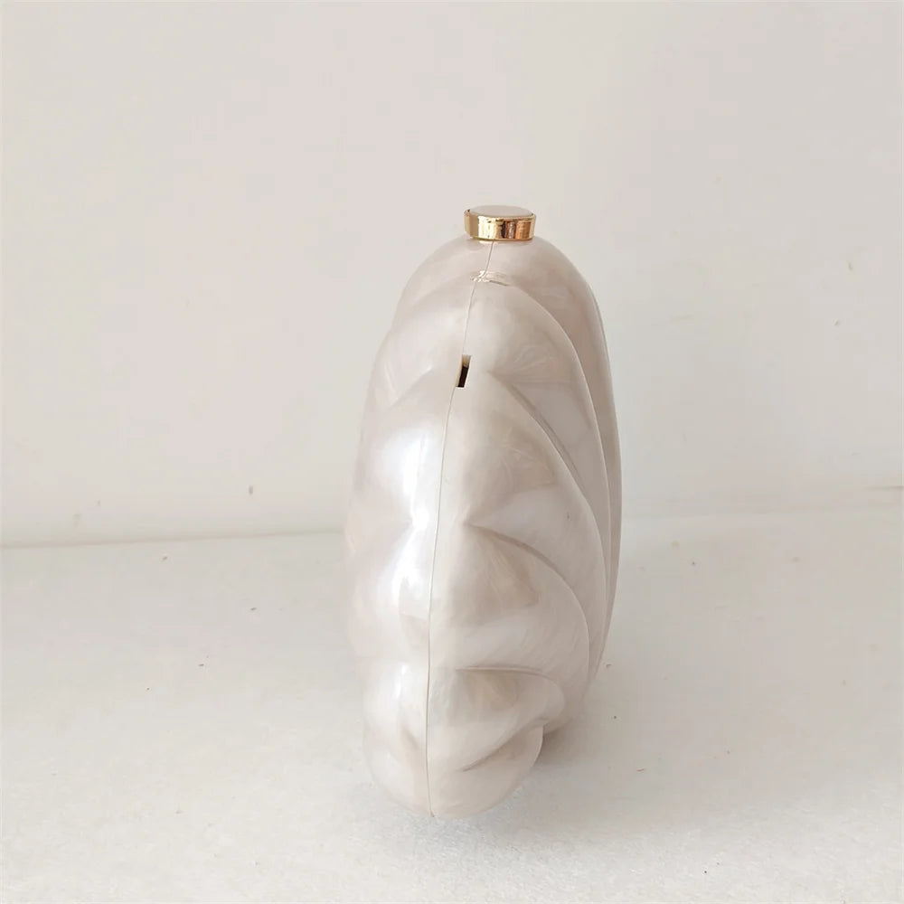 Female Shell Acrylic Box Clutches Lady Gift Evening Bag Party Prom Stones Handbags Luxury Women Wedding Bridal Clutch Purse Bag - Koda Store - Free Shipping