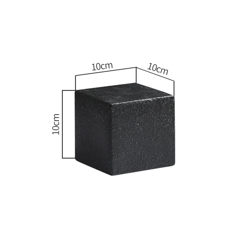 Luxury Cubic Prism Slab Ceramic Serving Plate