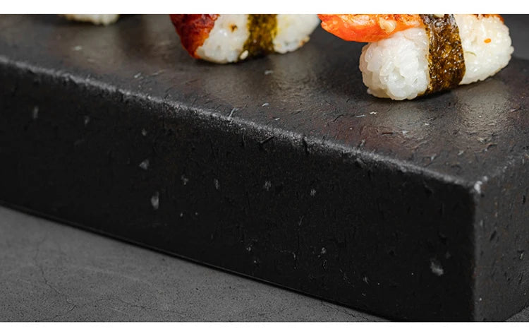 Luxury Cubic Prism Slab Ceramic Serving Plate