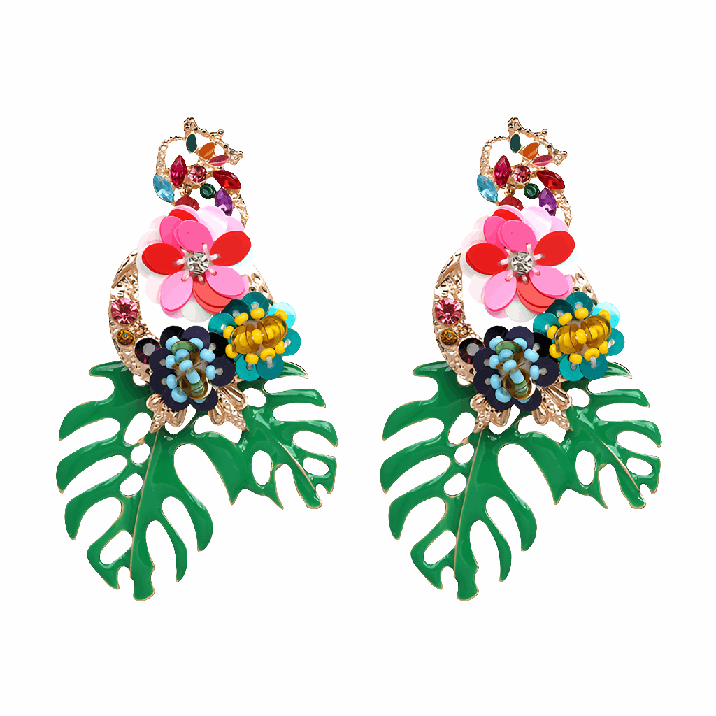 Tropical Rainforest Drop Earrings - Koda Fashion & Decor - Free Shipping