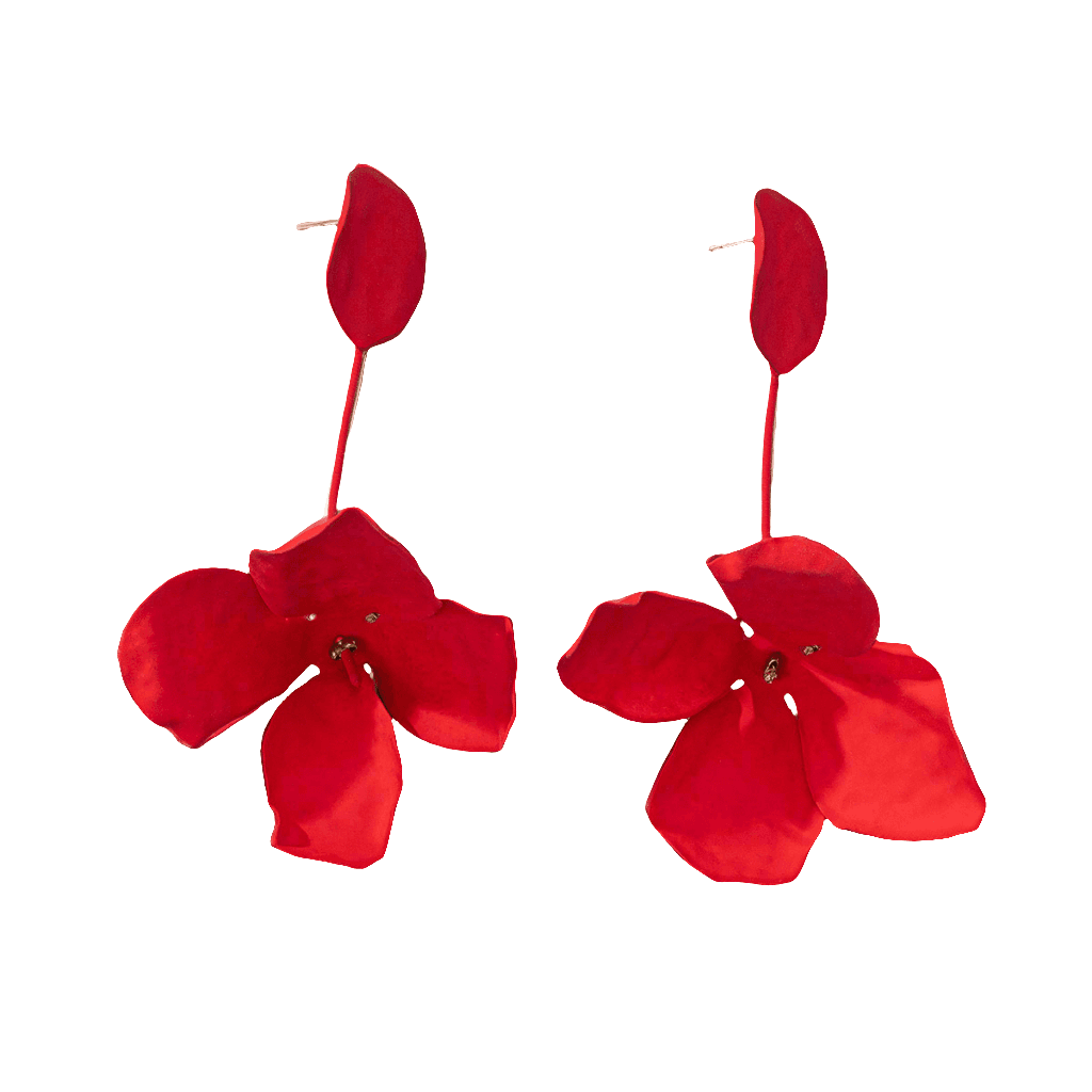 Julianna Elongated Flower Drop Earrings - Koda Store - Free Shipping