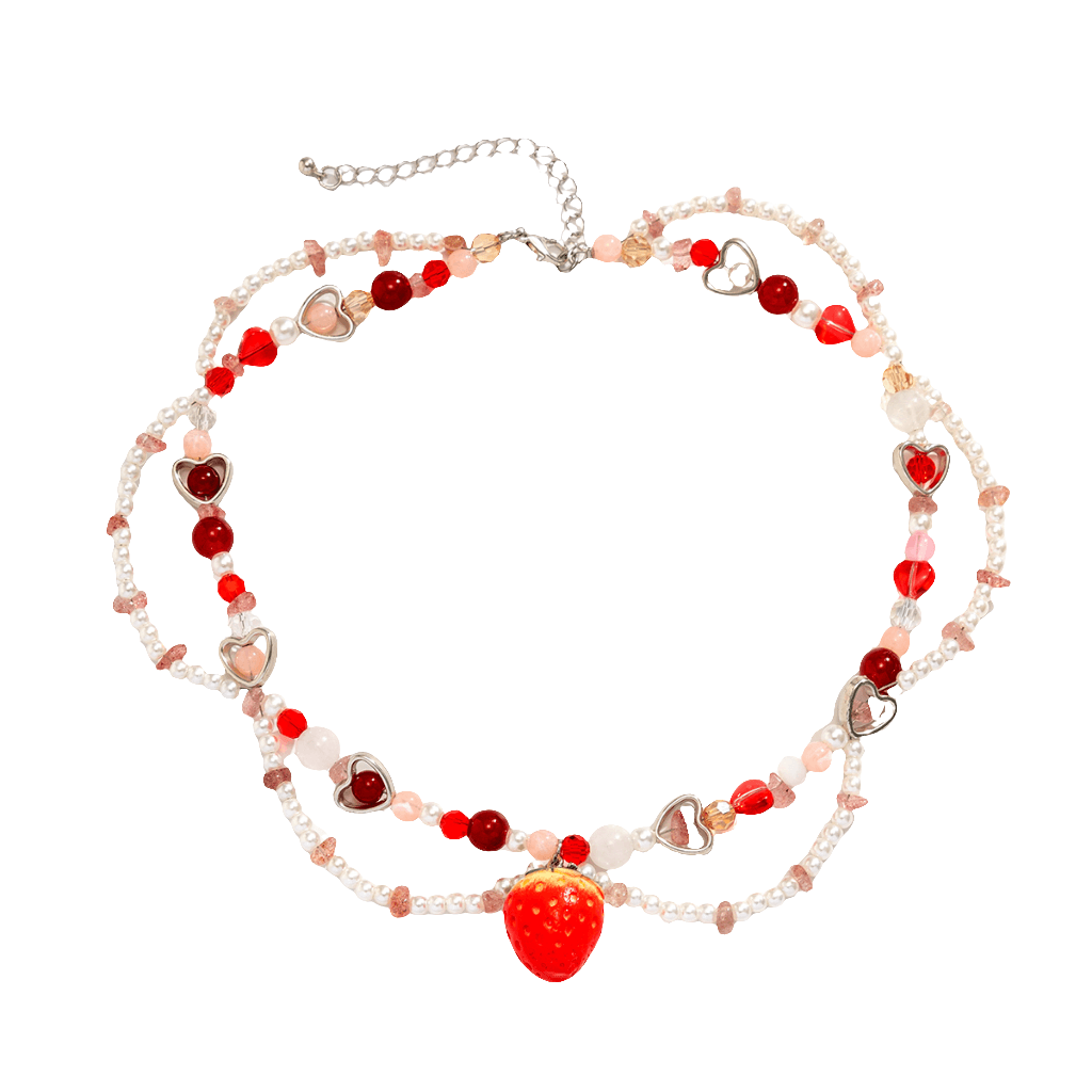 Strawberry Sweetheart Charm Necklace - Koda Store - Free Shipping