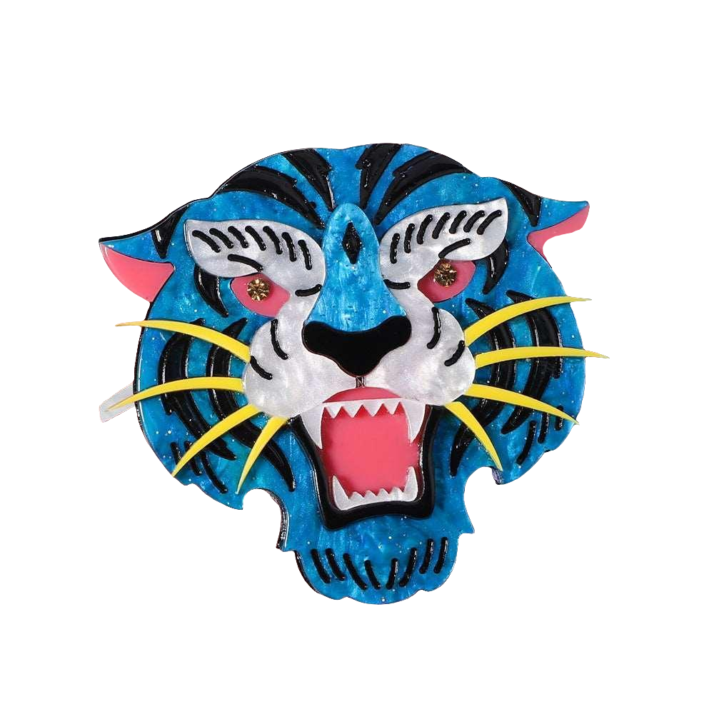 Electric Blue Tiger Hair Clip - Koda Store - Free Shipping