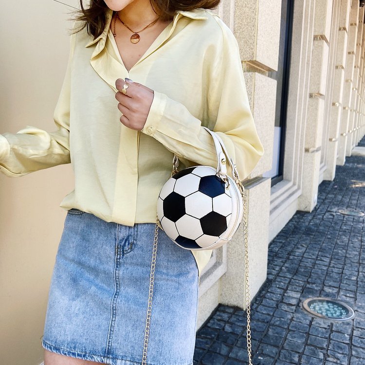 Women's Soccer Ball Crossbody Bag With Chain - Koda Store - Free Shipping