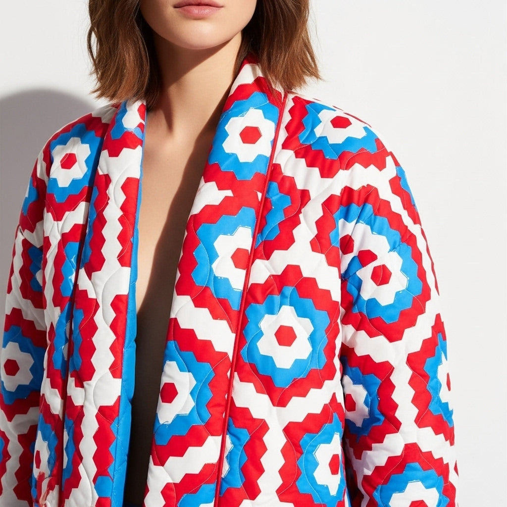 Kaleido Quilted Hex Puffer - Koda Store - Free Shipping