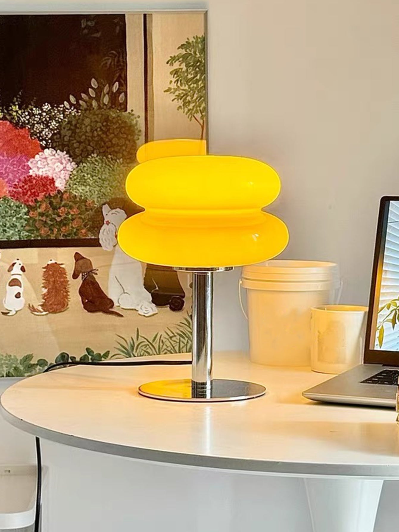Bauhaus Macaron Dimmable Table Lamp - Yellow - Koda Store - Free Shipping