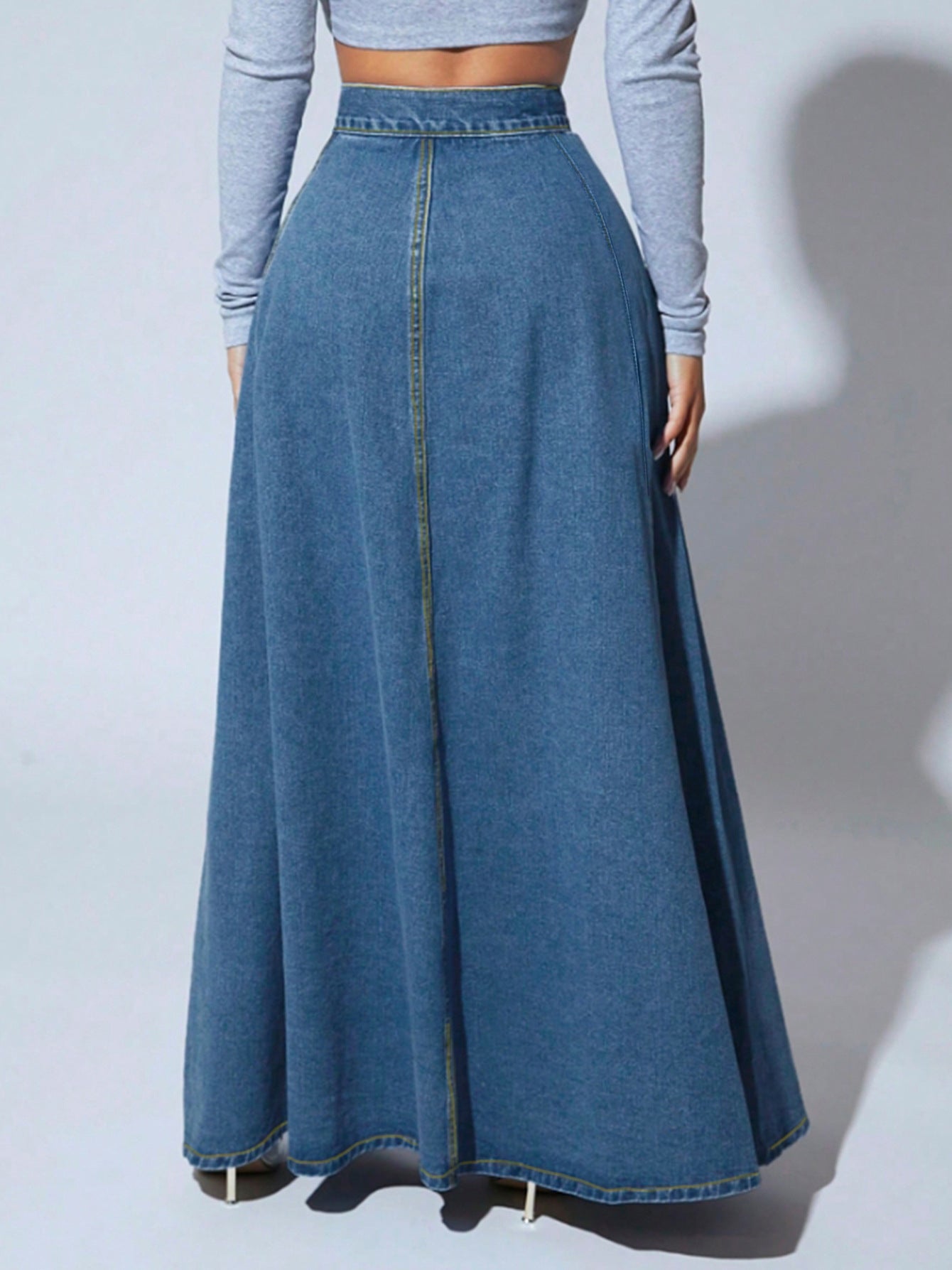 Meridian Denim Maxi Skirt - Koda Store - Free Shipping