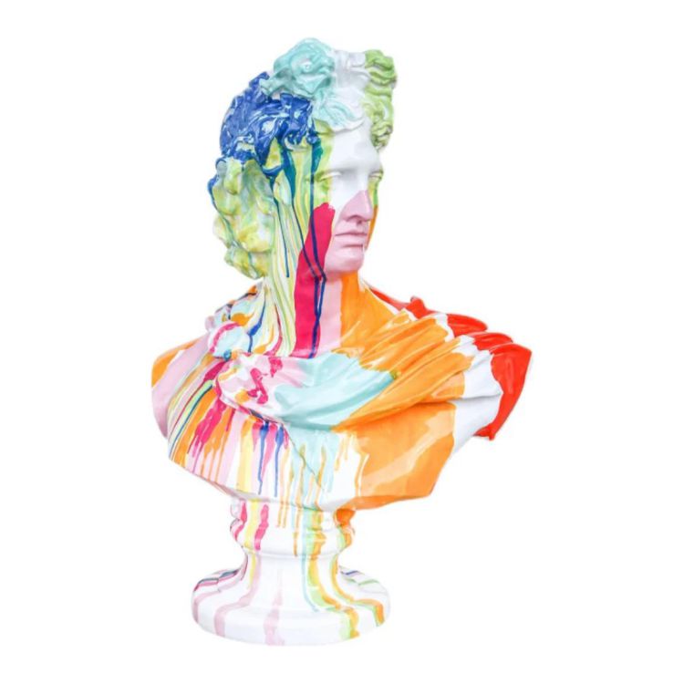 Apollo Bust Statue - Pop Art Multicoloured Graffiti Series