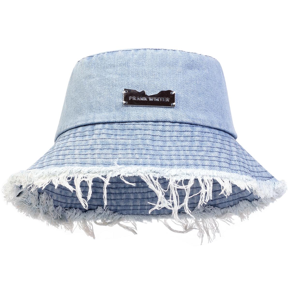 Prank Distressed Denim Bucket Hat - Light Blue - Koda Store - Free Shipping