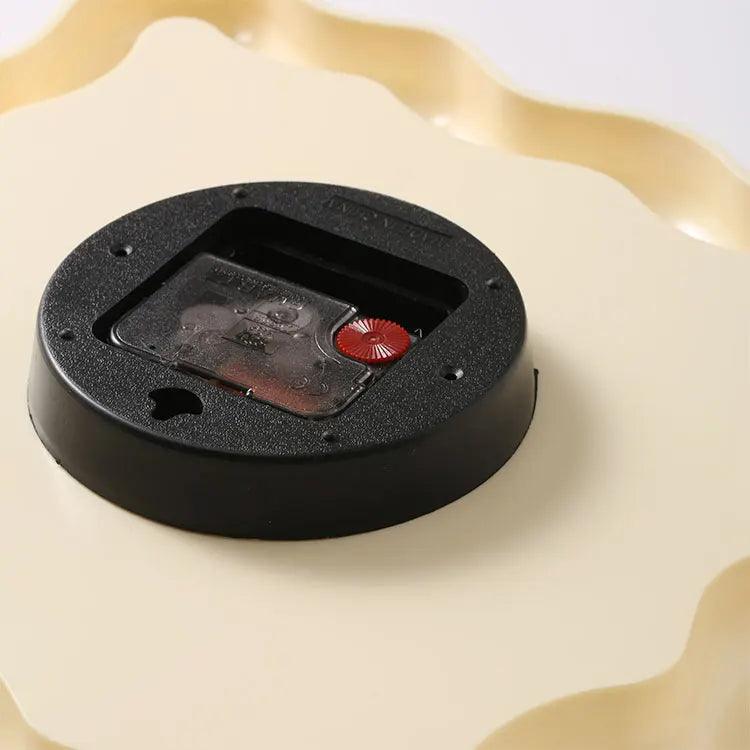 Sleek Wave Textured Wall Clock Cream - Koda Store - Free Shipping