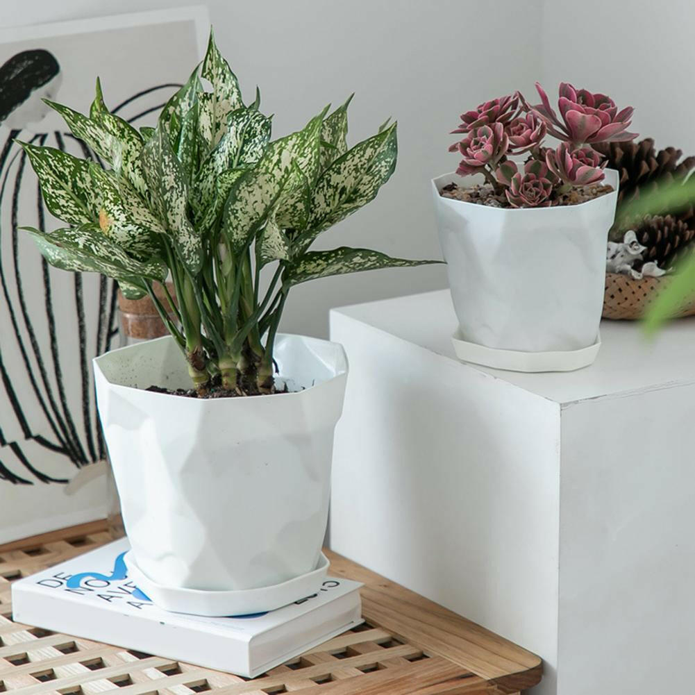Crumplepot Planter - White - Koda Store - Free Shipping