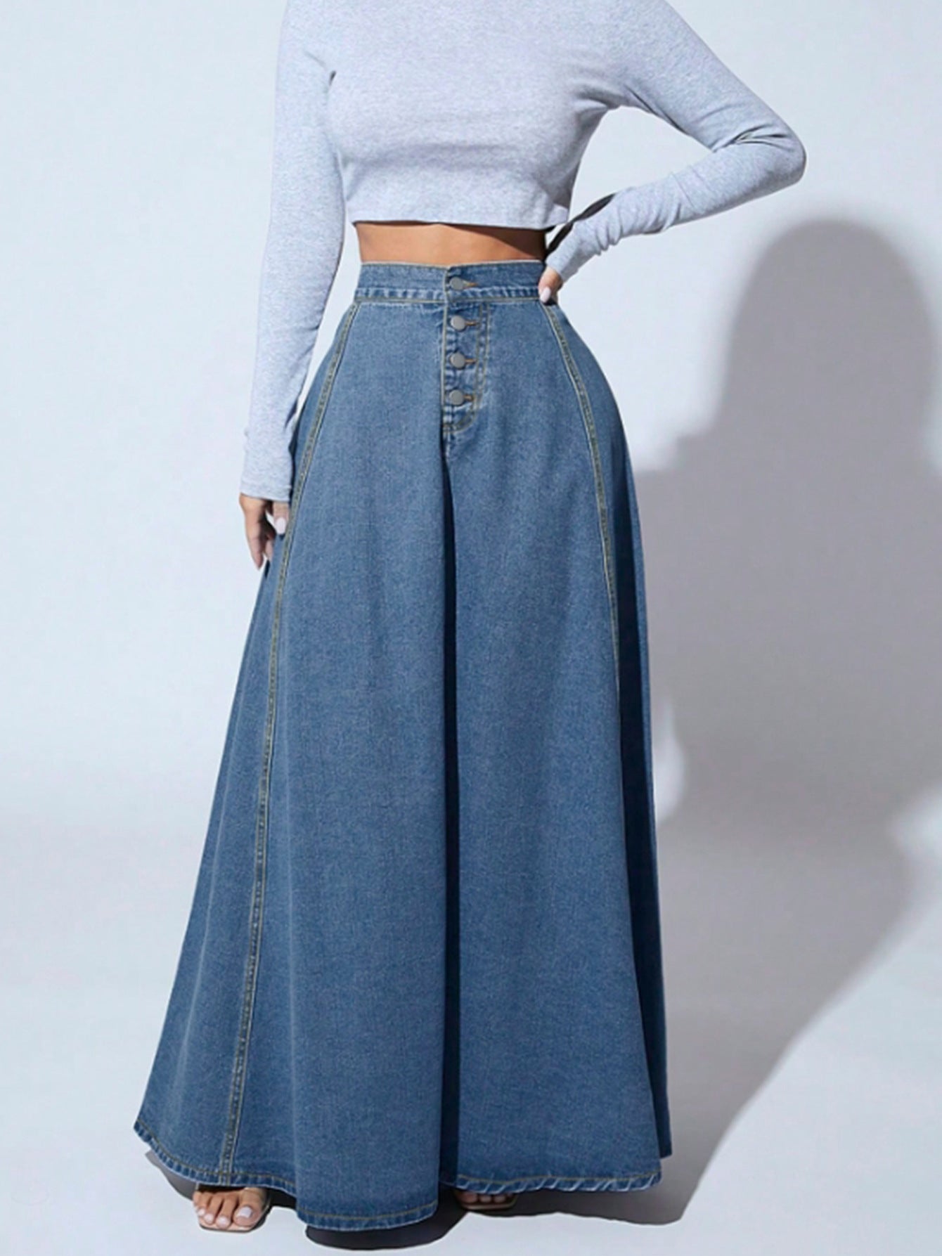 Meridian Denim Maxi Skirt - Koda Store - Free Shipping