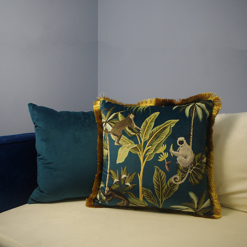 Emerald Canopy Tassel Cushion 45cm - Koda Store - Free Shipping