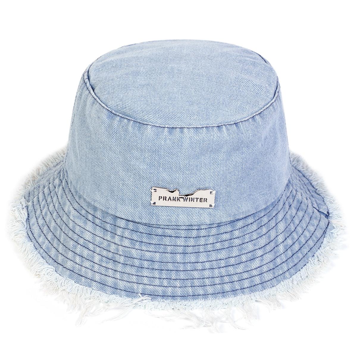 Prank Distressed Denim Bucket Hat - Light Blue - Koda Store - Free Shipping