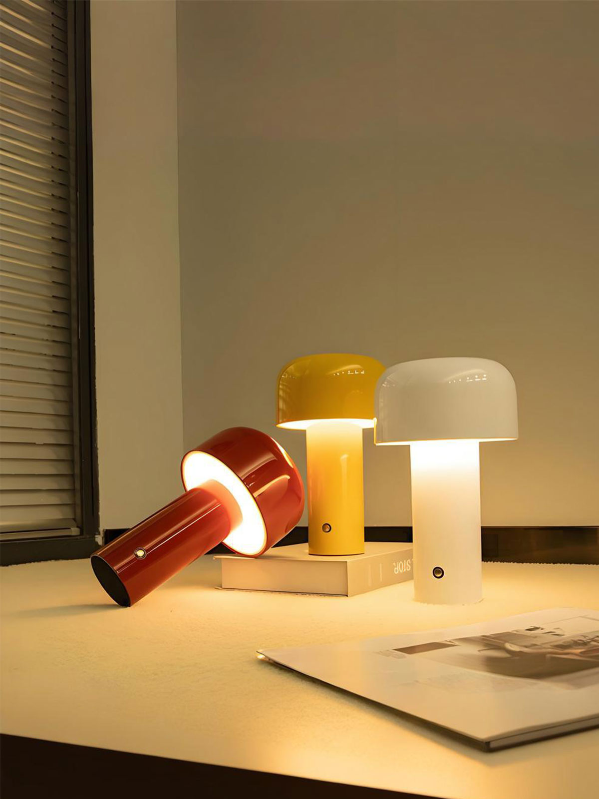 Cordless Portable LED Mushroom Table Lamp - Dimmable - Koda Store - Free Shipping