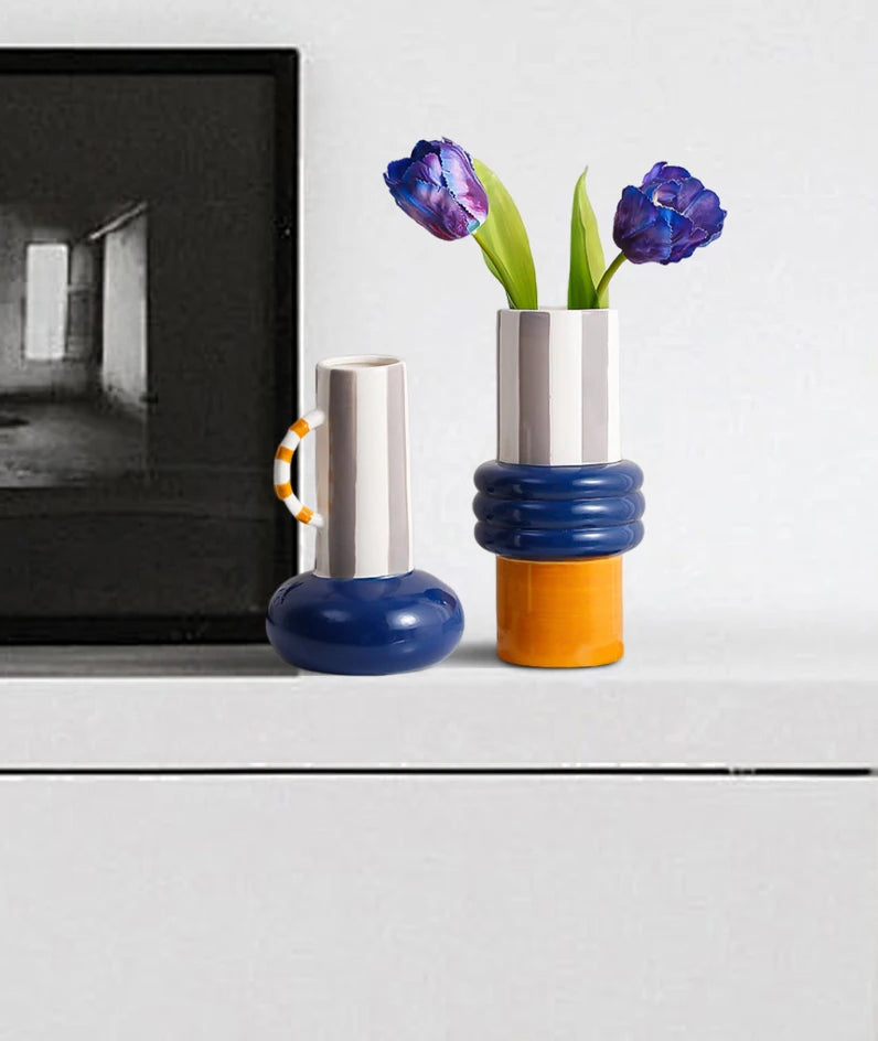 Patchwork Illusion Tabletop Vase - Koda Store - Free Shipping