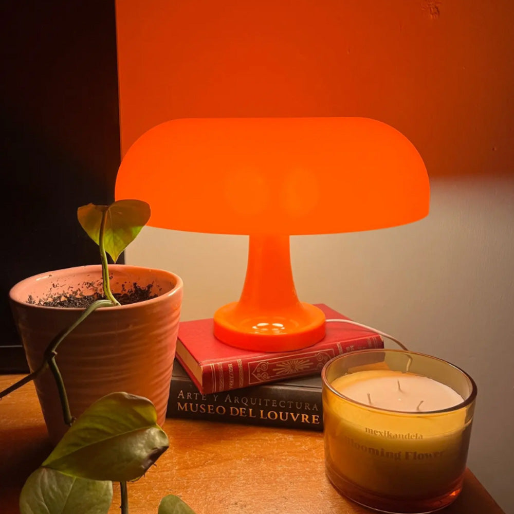 Nesso Art Deco Mushroom Lamp - Orange | Dimmable - Koda Store - Free Shipping