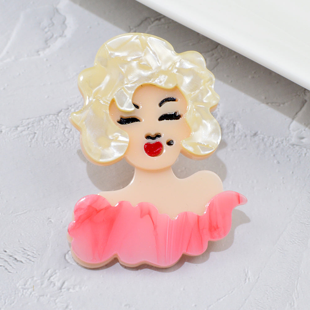 Marilyn Monroe Acrylic Brooch Shop name