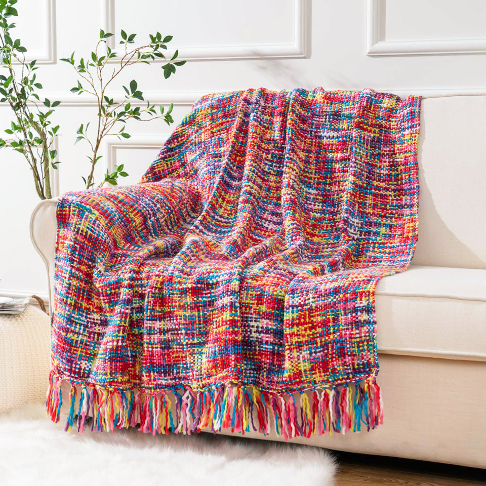 Crawford Tassel Knit Throw Blanket - Koda Store - Free Shipping