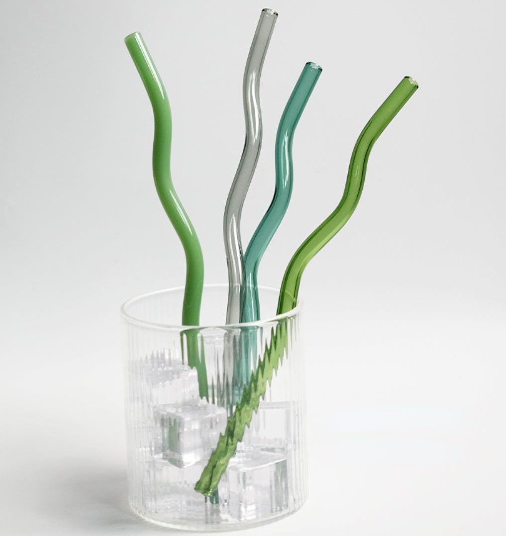 Topsy Turvy Coloured Glass Straw - Koda Store - Free Shipping