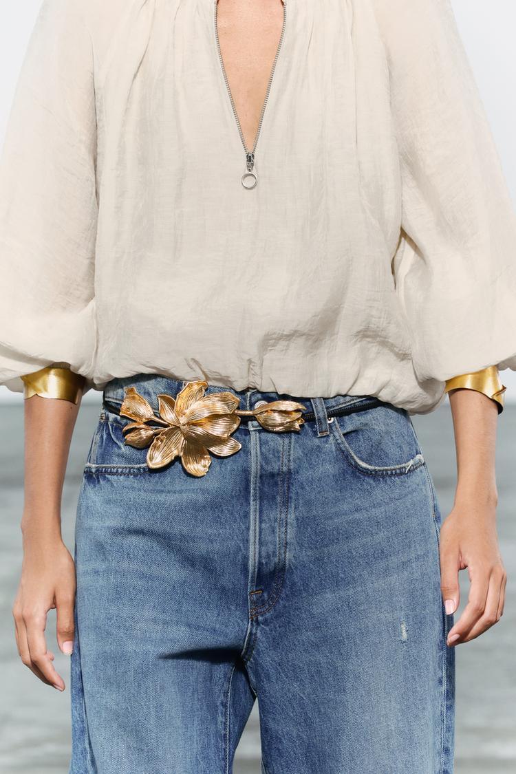 Exaggerated Tulip Leather-Cord Belt - Koda Fashion & Decor - Free Shipping