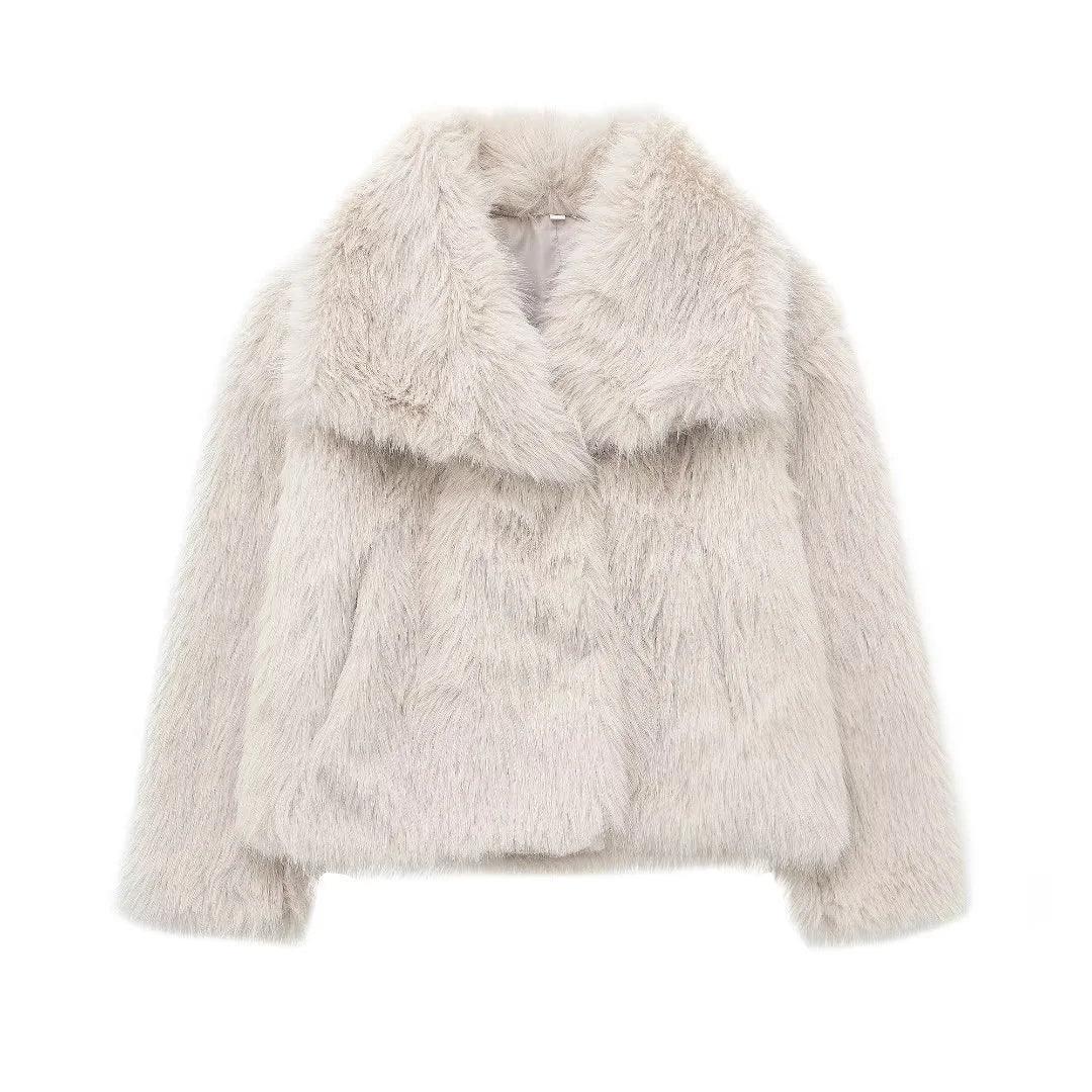 Amelia Fluffy Faux Fur Coat.