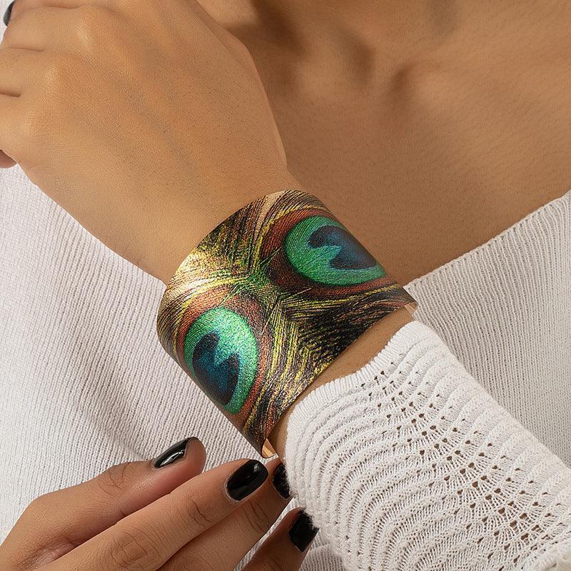 Peacock Cuff Bracelet - Koda Fashion & Decor - Free Shipping