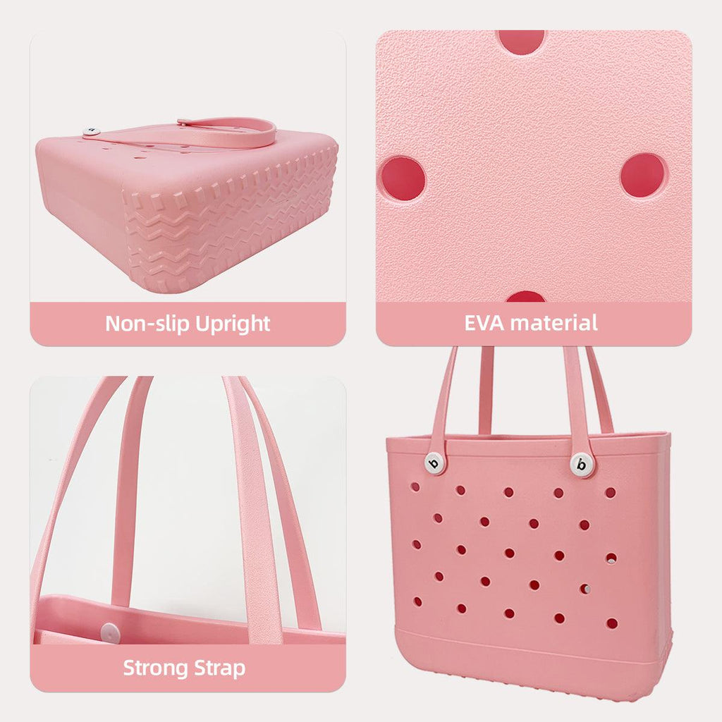 Pink Waterproof EVA Beach Bag - Medium