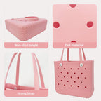 Pink Waterproof EVA Beach Bag - Medium